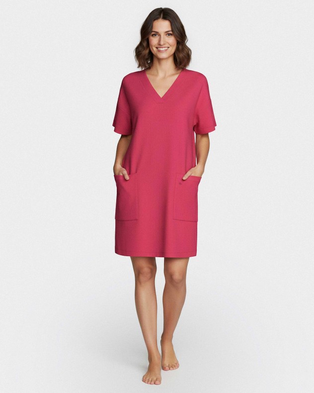 Vestido con bolsillos en algodón modal