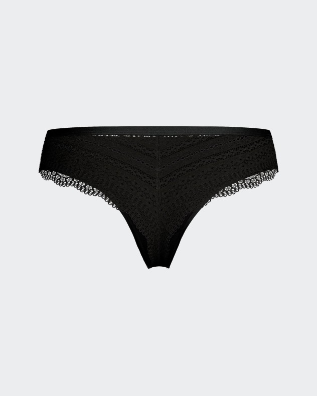 Tanga de Lyocell con detalle de encaje