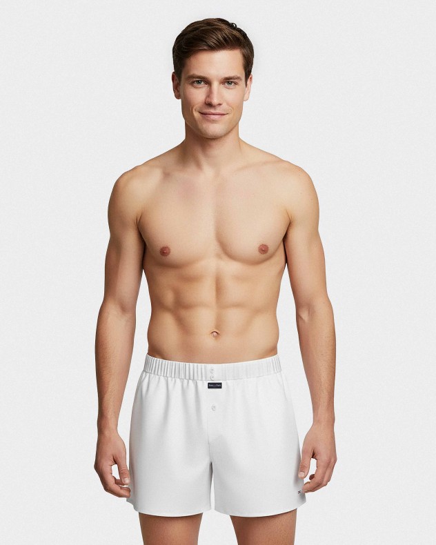 American Boxershort liso em algodão