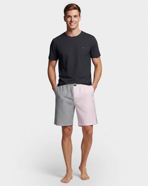 Short pyjama with shorts in canvas