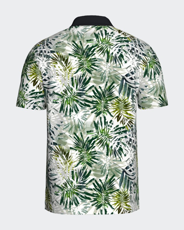 Polo with tropical print