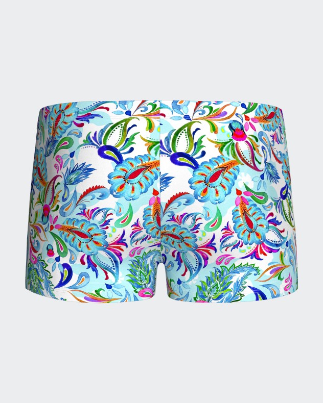 Boxer de baño estampado tropical