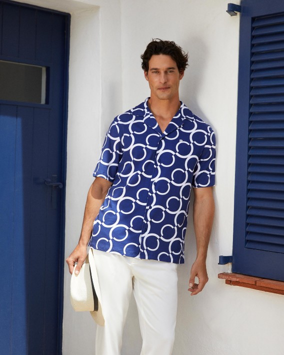 Hemd com estampado geométrico