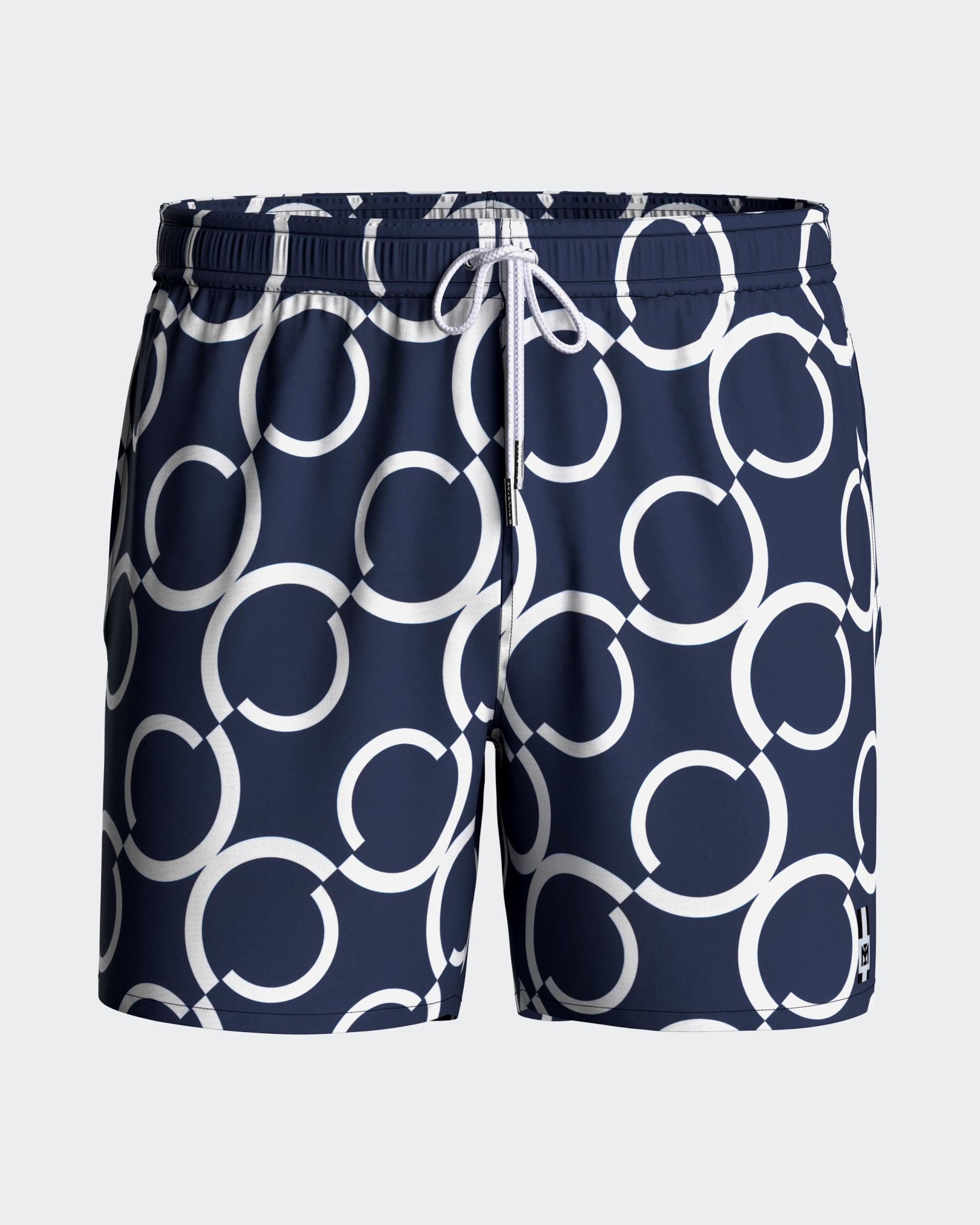 Short de baño estampado geométrico