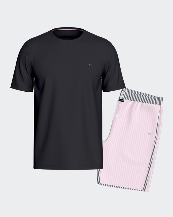 Short pyjama with shorts in canvas
