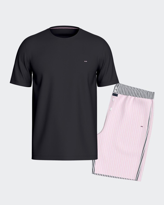 Short pyjama with shorts in canvas - Image product