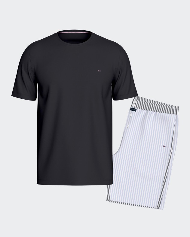 Short pyjama with shorts in canvas