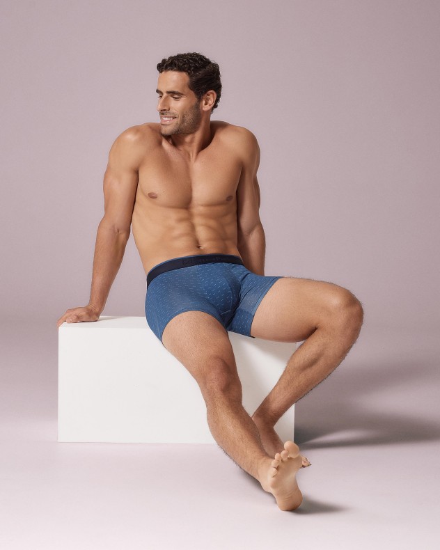Boxer with bows print in Cotton - Image product