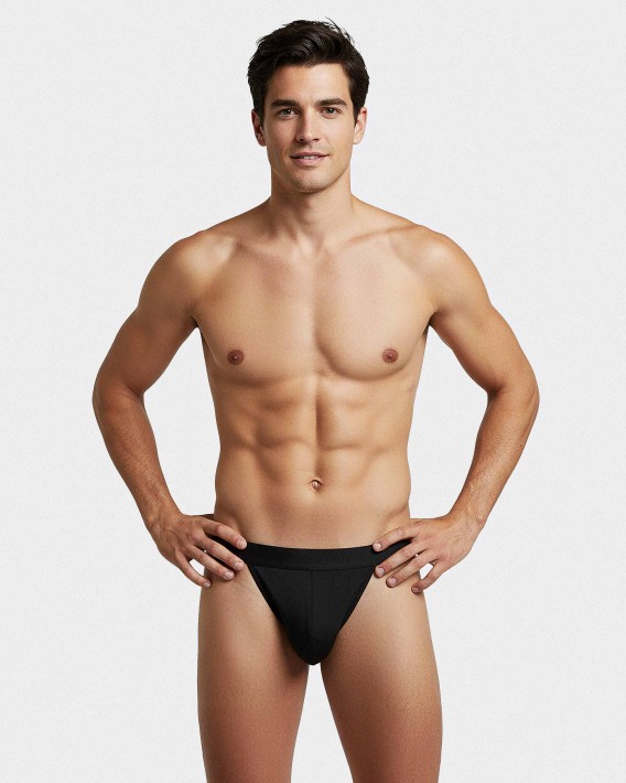 Men's plain Lyocell thong